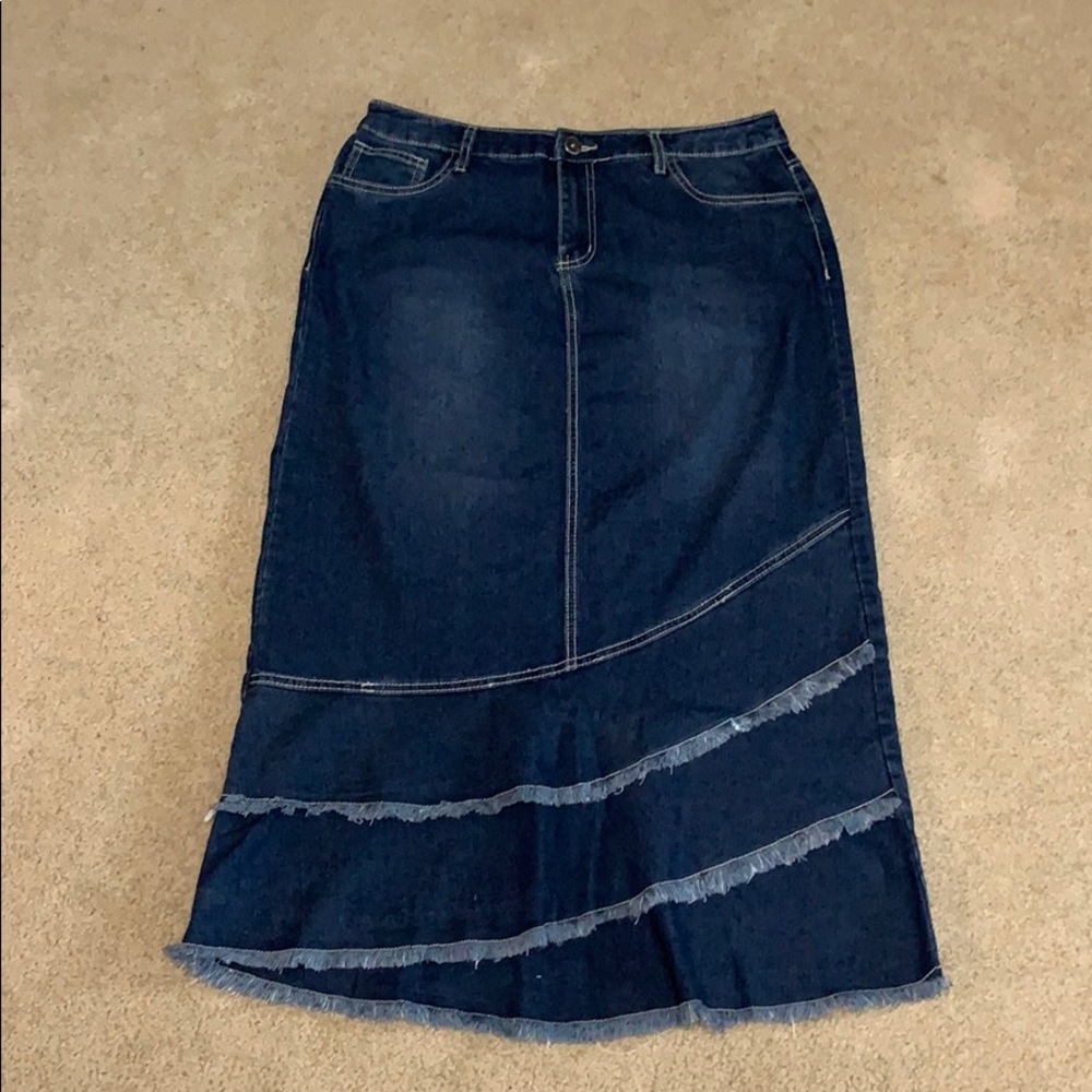 Women’s long denim skirt